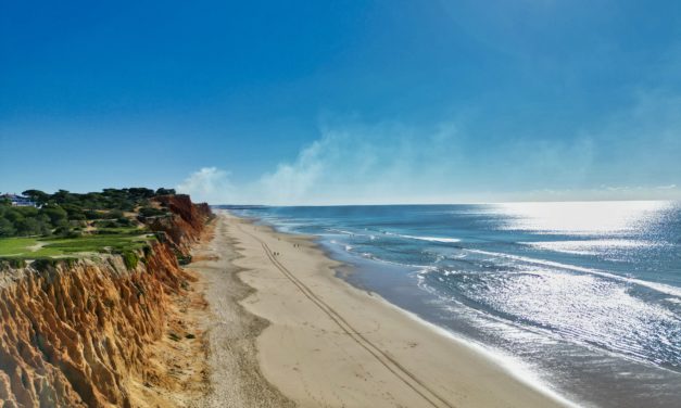 Testflug an der Praia da Falésia